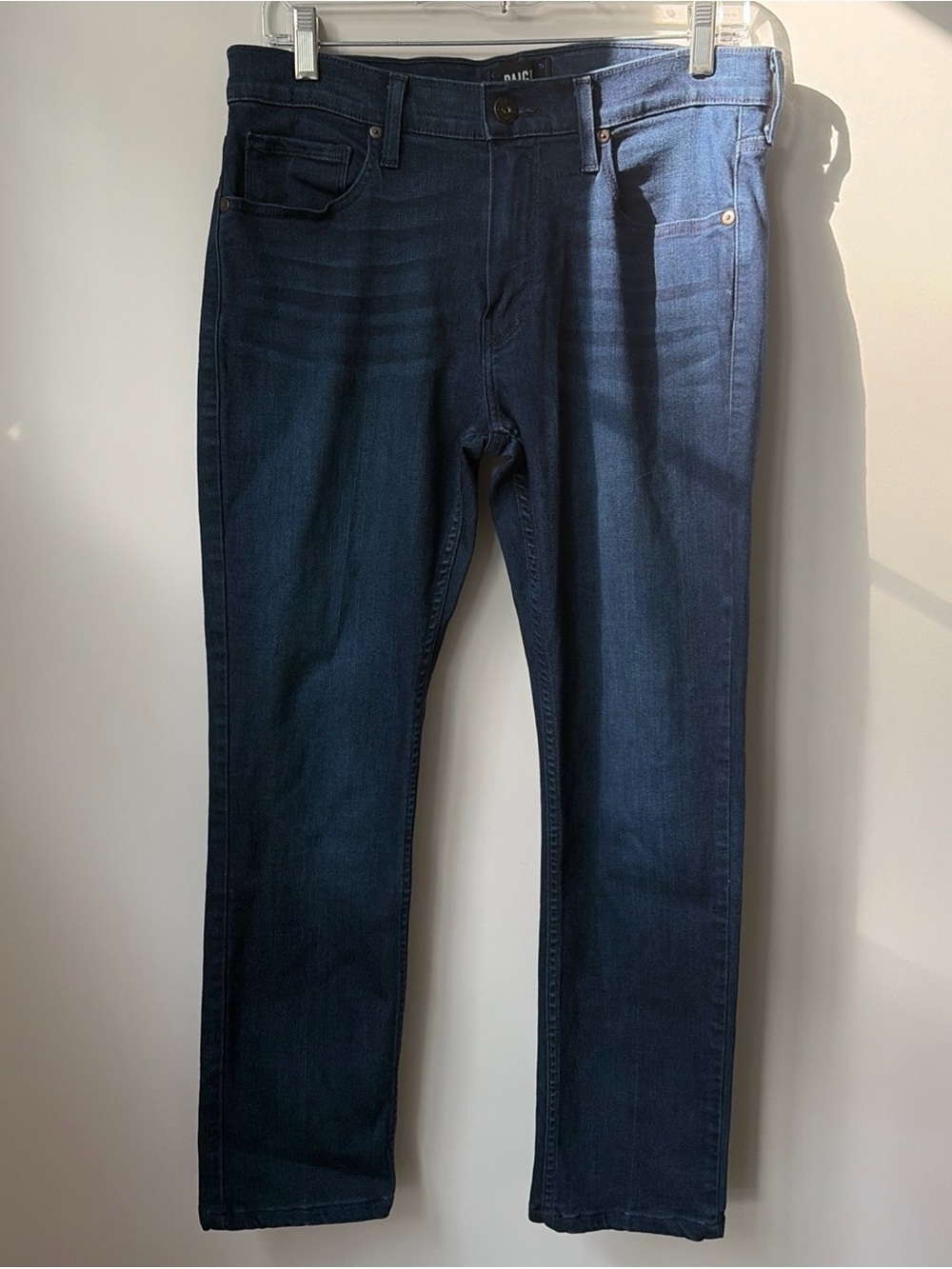 Paige Federal Jeans Mens size 32 Blue Straight Leg Stretch Denim made in the USA